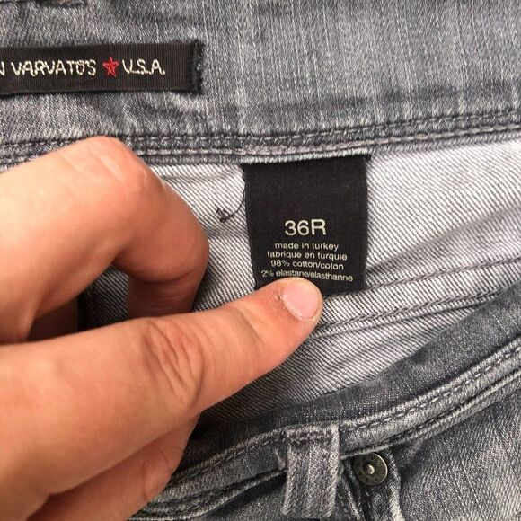 RARE John Varvatos Designer Jeans Size 36 Gray - Picture 6 of 12